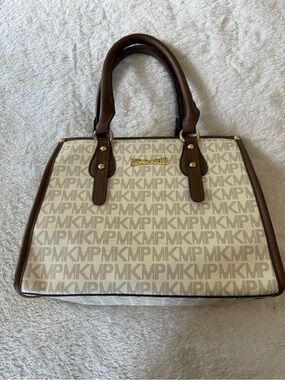 Monogram Structured Satchel Handbag